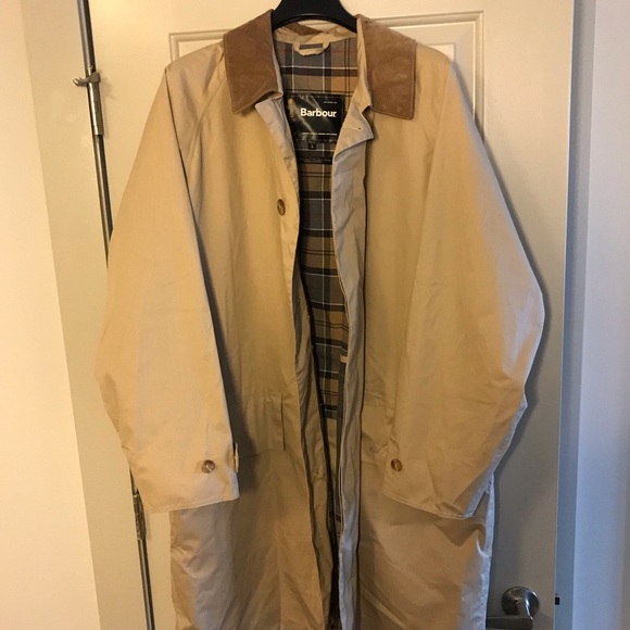 barbour trench coat mens